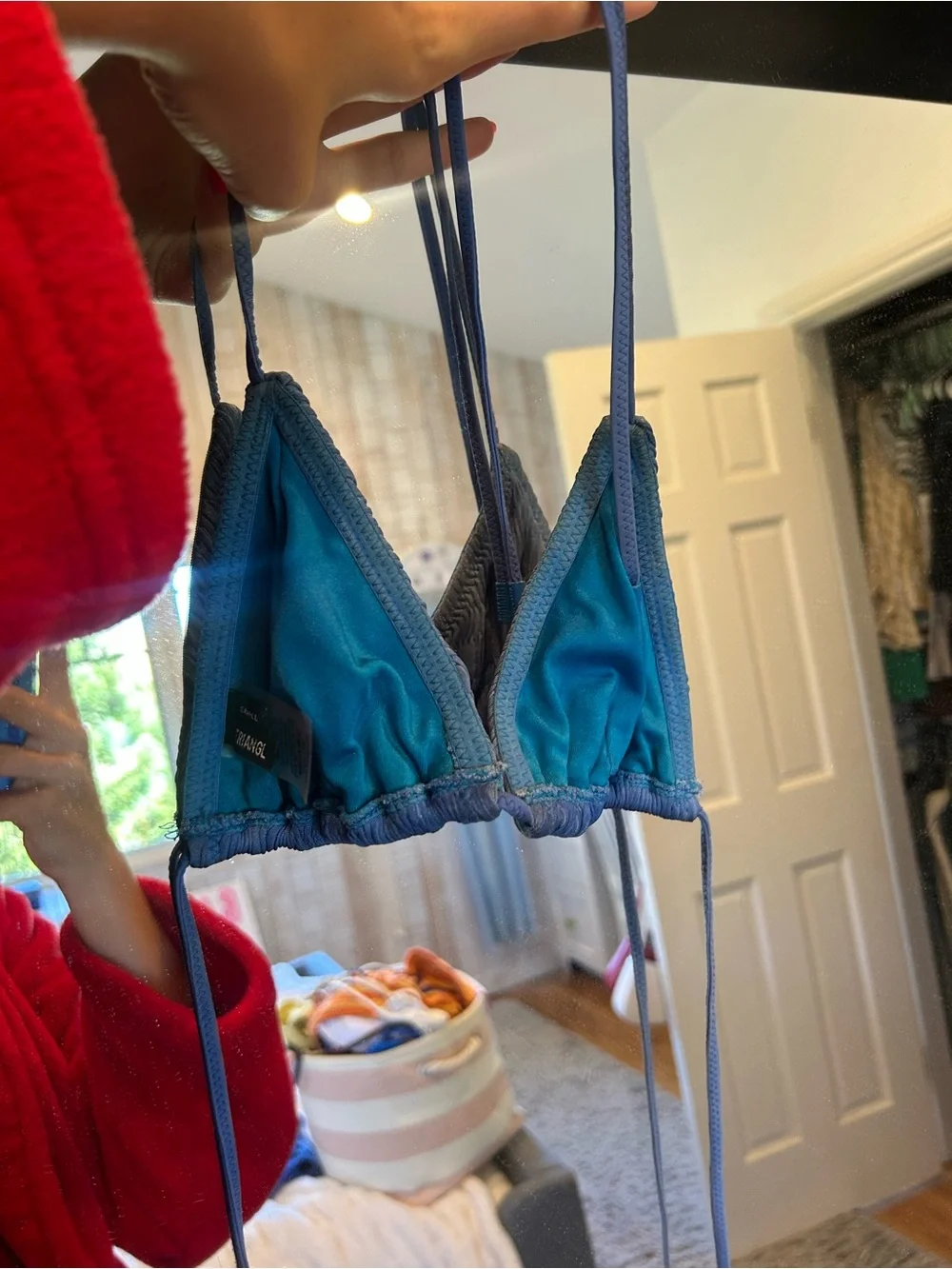 triangl swimwear Electric Blue Triangle String Bikini